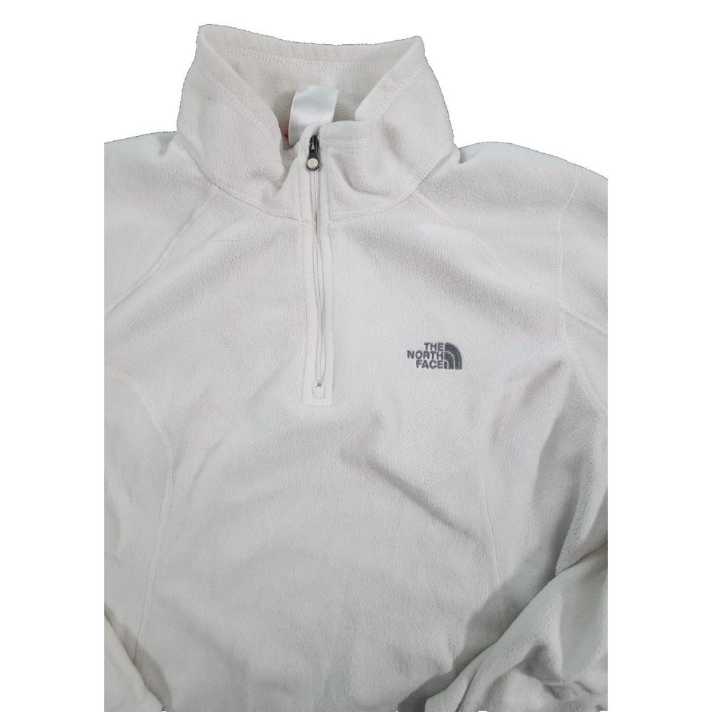 The North Face 1/4 Zip White Pullover Sweater Women's Size L - Picture 2 of 7